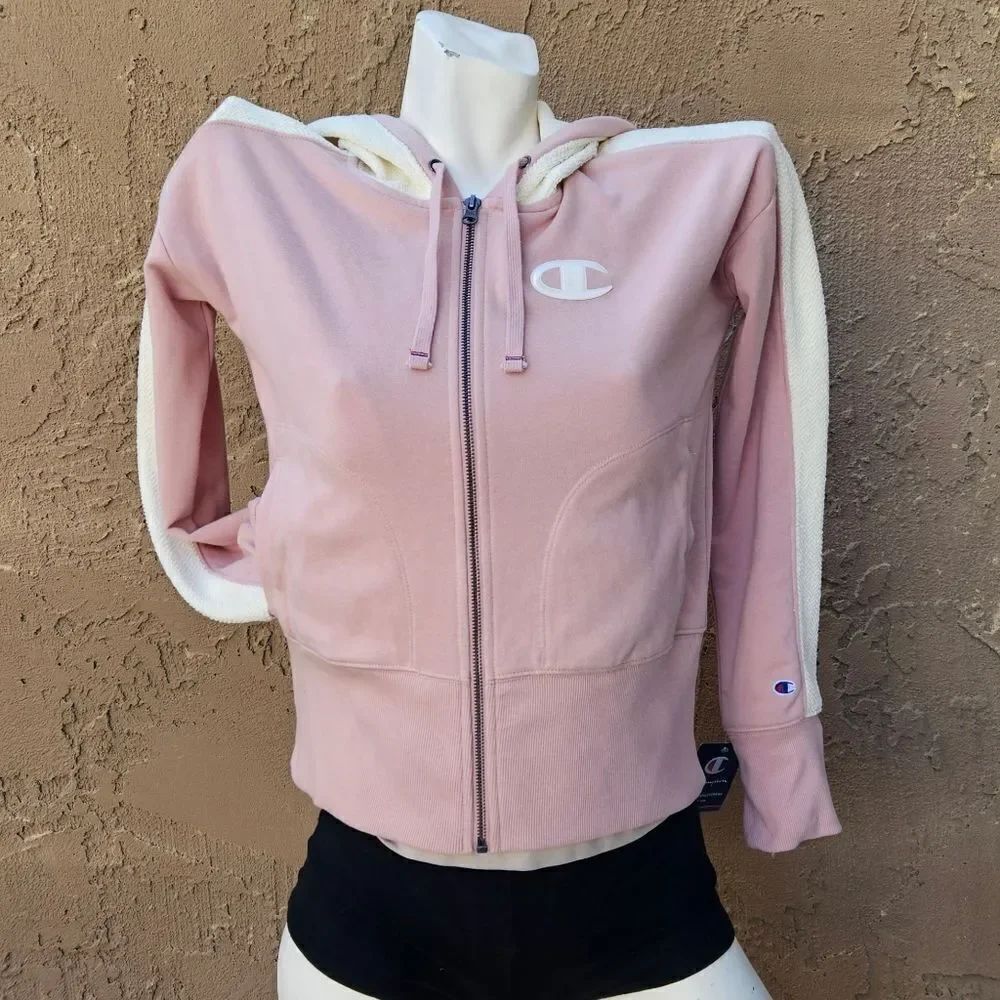Champion Dream Pink Heritage Herringbone Zip-up Hoodie